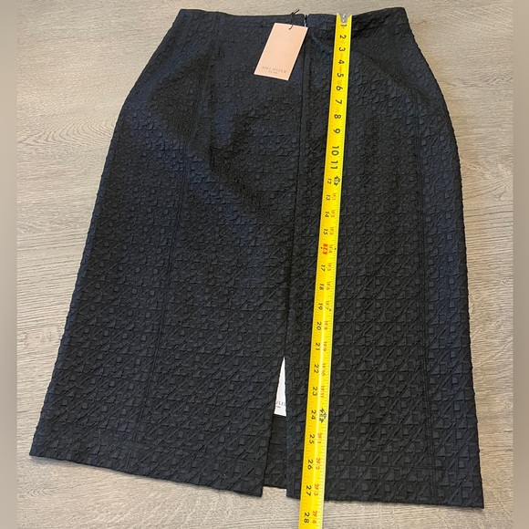 MM.LAFLEUR Black Dorchester Glyph Jaquard Skirt Size 8 - Picture 6 of 9